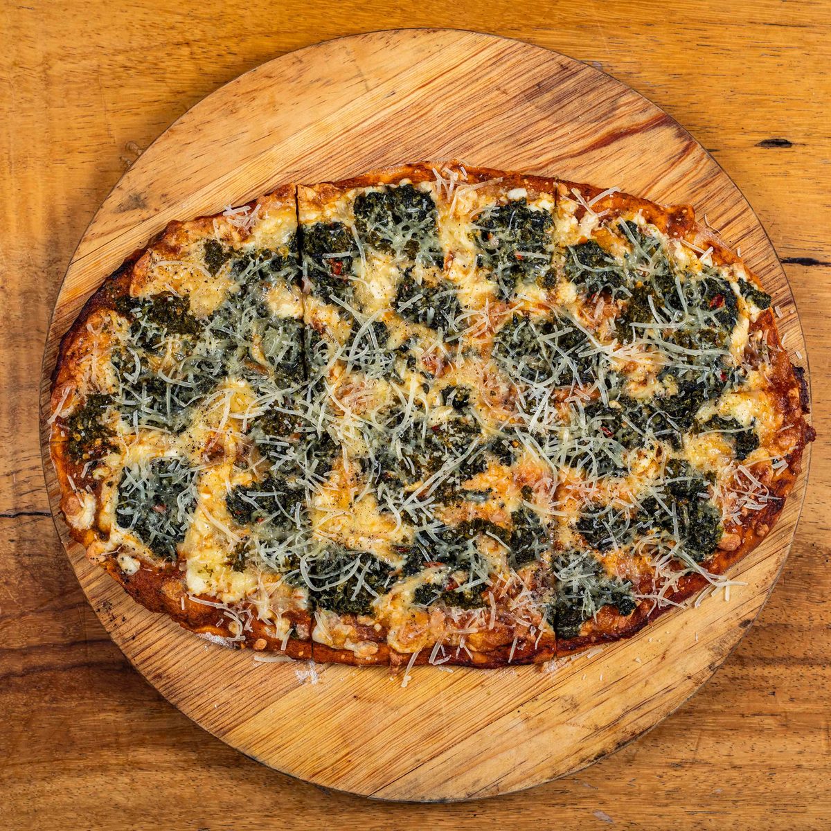 Pizza de Espinacas a la Crema
